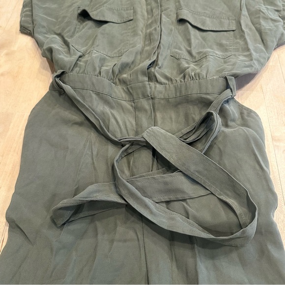 Nine West Olive Green Short Sleeve Jumper Tie Waist Size XL - Picture 7 of 14